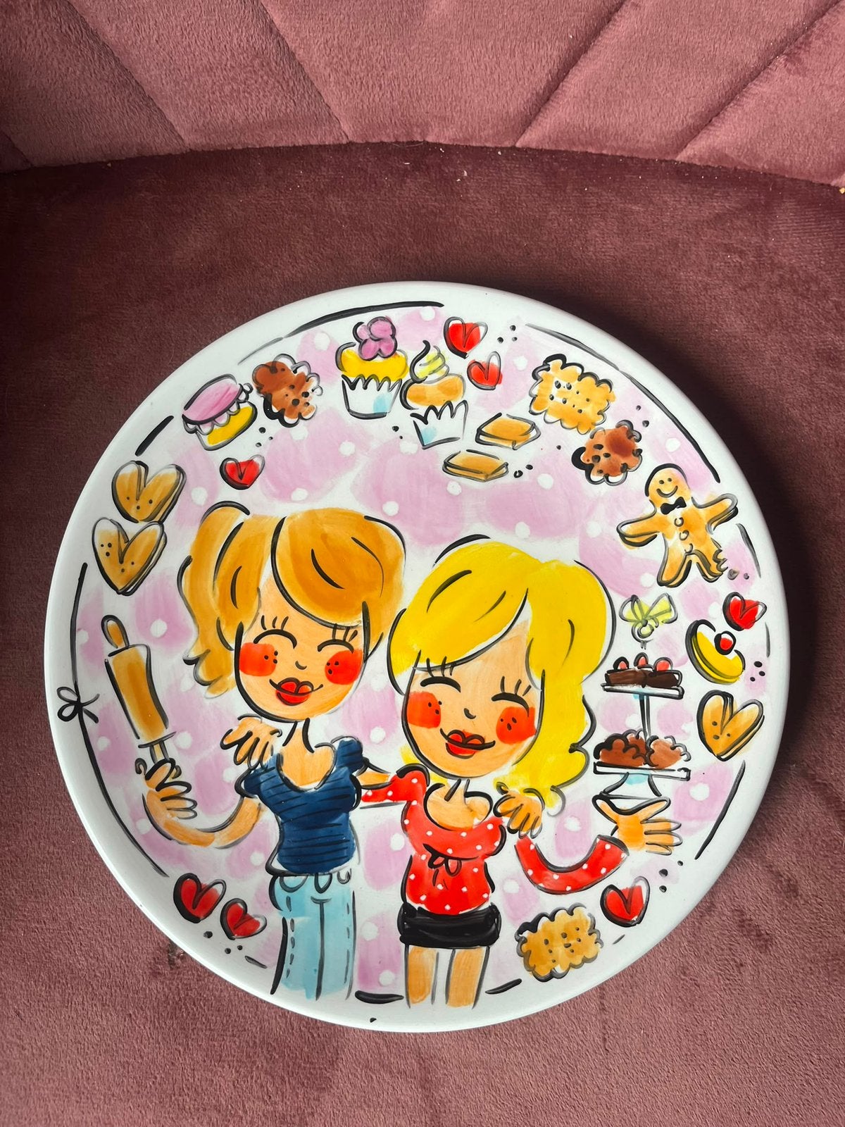 Blond Amsterdam LE Handwerk bordje cookies/taartjes, Huis en Inrichting, Ophalen of Verzenden, Nieuw, Aardewerk, Bord(en)
