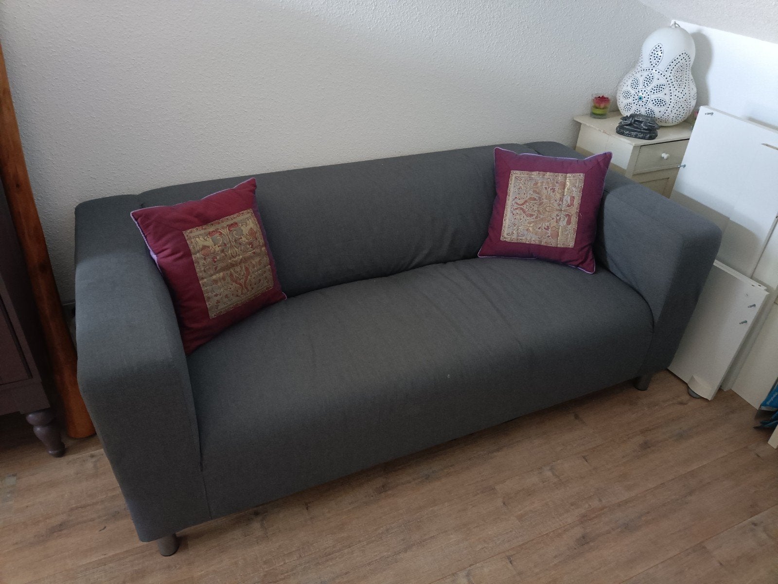 Ikea bank Klippan grijs - Comfortabele tweepersoonsbank, Huis en Inrichting, Banken | Bankstellen, Ophalen, 150 tot 200 cm, Tweepersoons