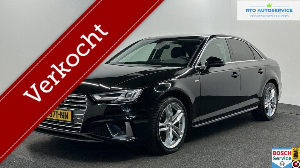 Audi A4 Limousine 35 TFSI Sport S line edition CARPLAY NAVI, Auto's, Audi, Stof, Gebruikt, A4, Zwart