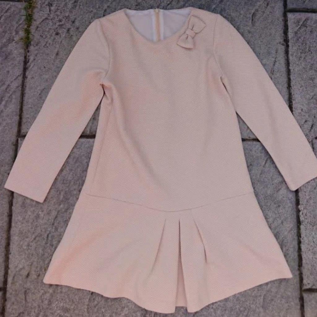 Mooie kinderjurk maat 122 (7 jaar) - Zalmroze, Kinderen en Baby's, Kinderkleding | Maat 122, Meisje, Ophalen of Verzenden, Zo goed als nieuw