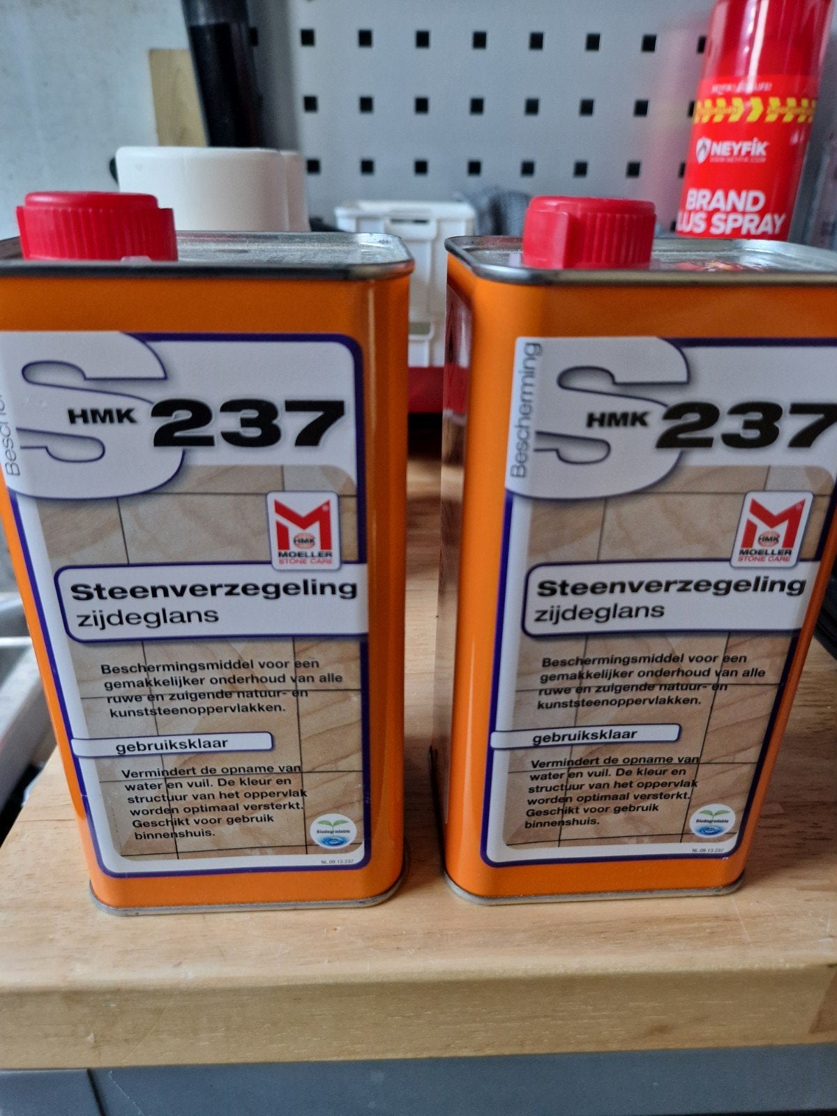 2x HMK S237 Steenverzegeling Zijdeglans - 1 Liter, Overige kleuren, Nieuw, Ophalen of Verzenden, Lak