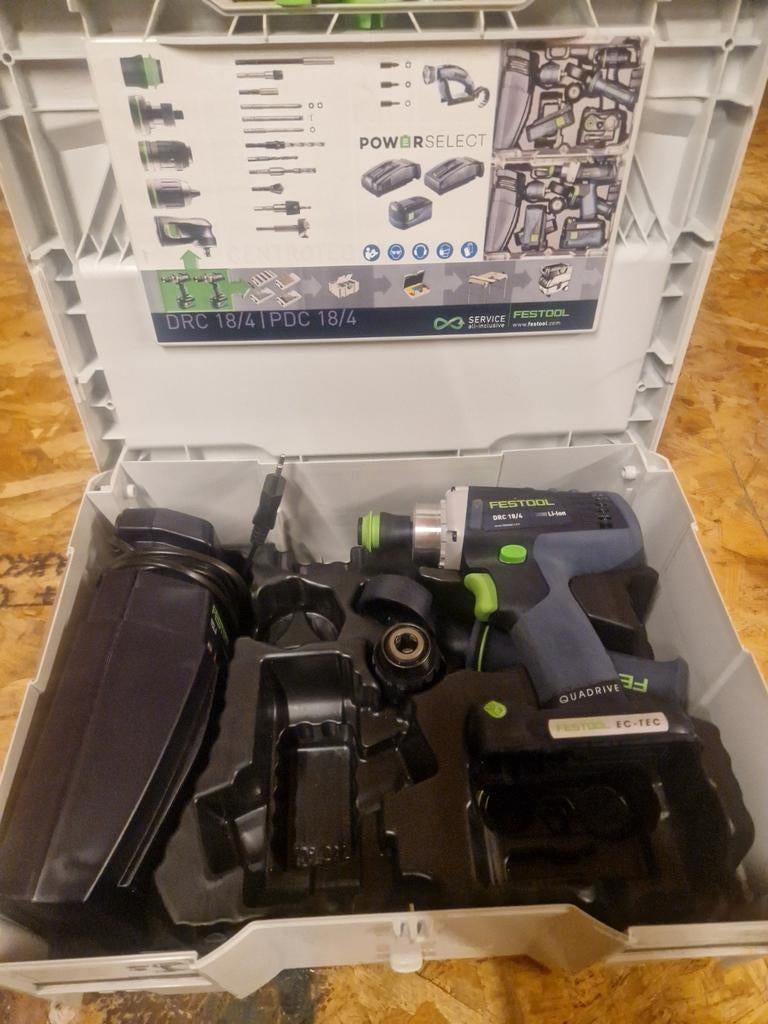 Festool DRC 18/4 Li Schroefboormachine in Systainer, Doe-het-zelf en Verbouw, Ophalen of Verzenden, Boor- en Schroefmachine