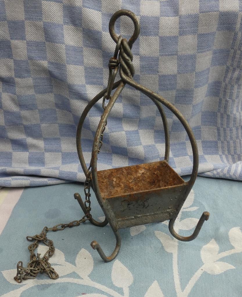 oud zeepbakje/ metalen zeephouder mijnwerker, Ophalen of Verzenden