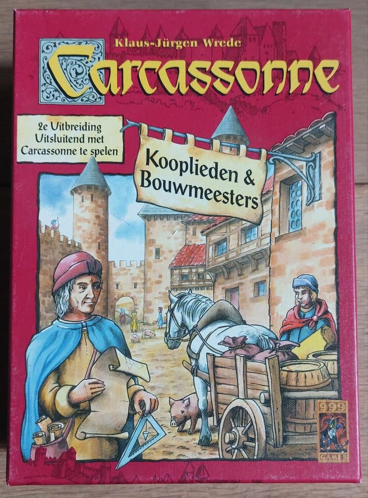 Carcassonne: Kooplieden & Bouwmeesters - 2e Uitbreiding, Vijf spelers of meer, Ophalen of Verzenden, Zo goed als nieuw, 999 Games B.V.