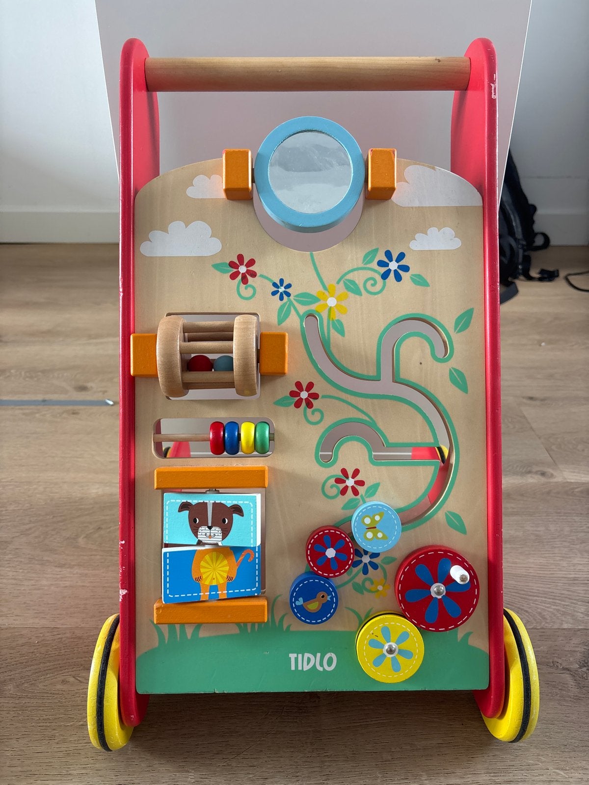 Tidlo Loopwagen - Houten Loopwagen met Activiteitenpaneel, Ophalen, Gebruikt, Overige typen, Met wieltjes
