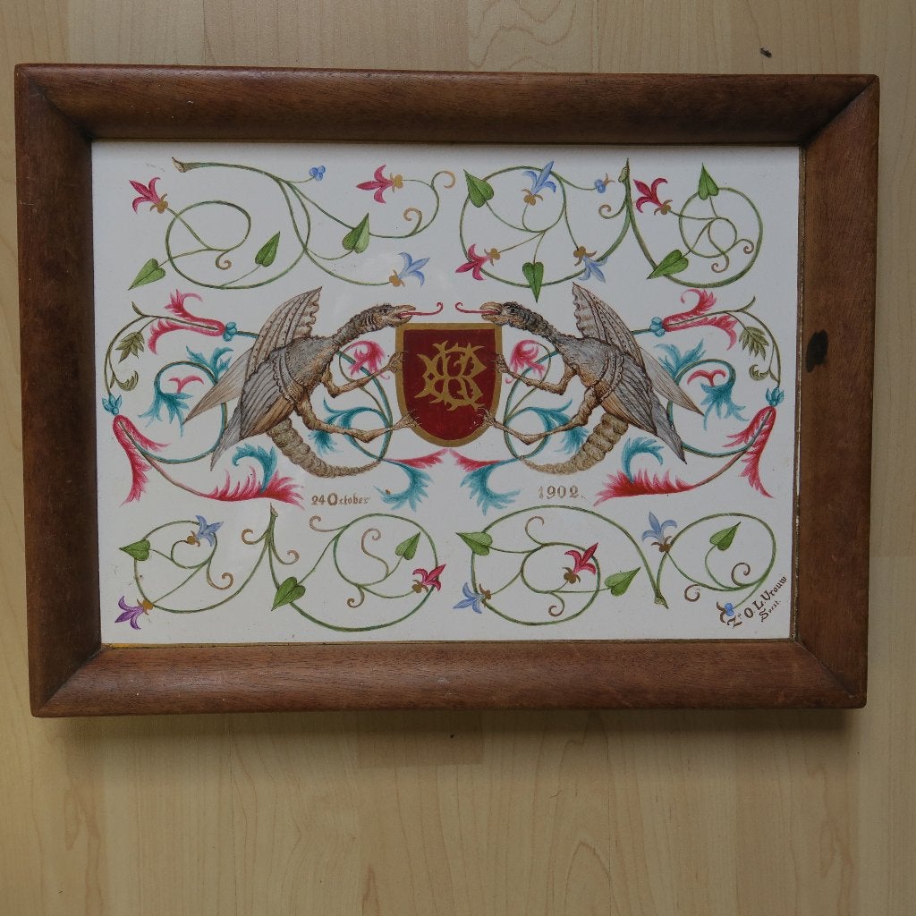 Bijzondere antieke godsdienstige tegel  Onze Lieve Vrouw, Antiek en Kunst, Verzenden