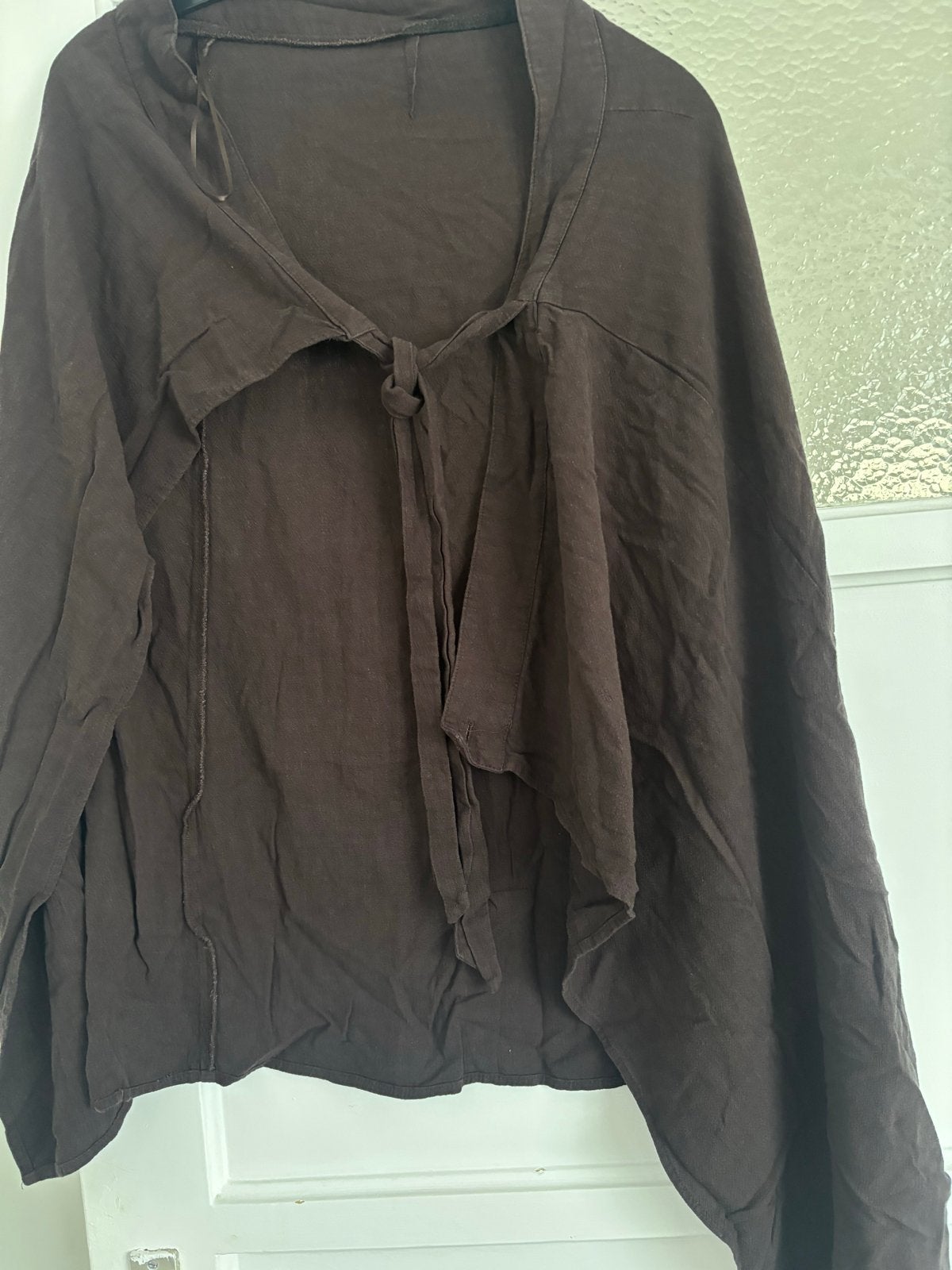 Donkerbruine wikkel rok, Bruin, Maat 46/48 (XL) of groter, Ophalen of Verzenden, Gedragen