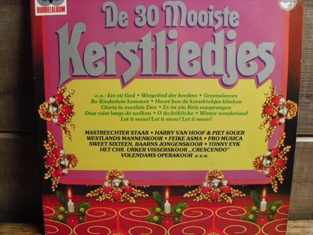 De 30 Mooiste Kerstliedjes dblLP, Cd's en Dvd's, Vinyl | Nederlandstalig, Gebruikt, Beschermende buitenhoes, Ophalen of Verzenden
