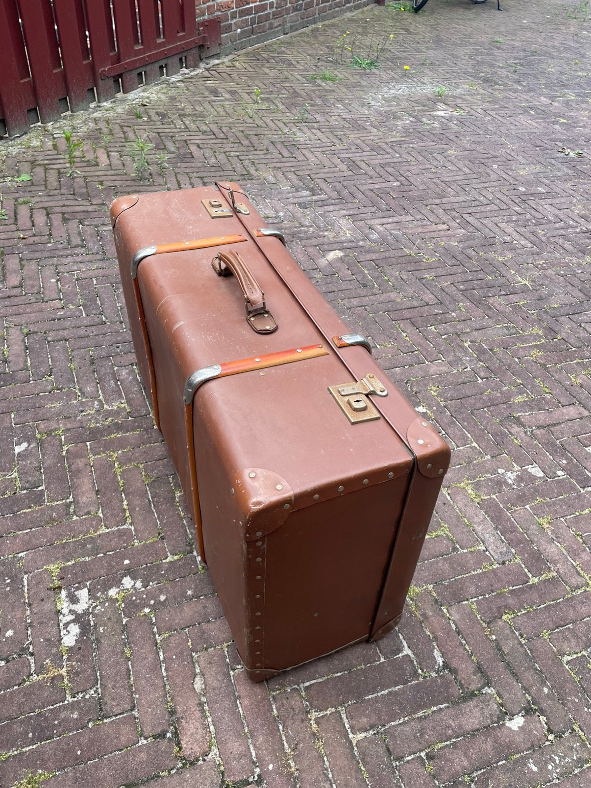 Super grote koffer vintage, Antiek en Kunst, Curiosa en Brocante, Ophalen