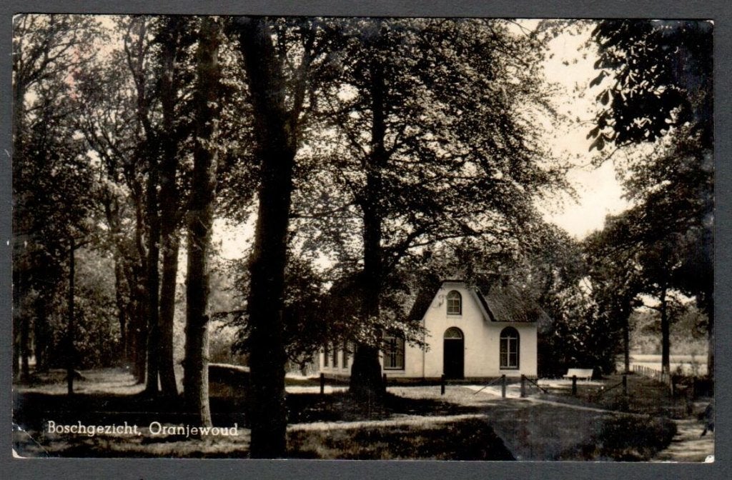 Oude ansicht - ORANJEWOUD Boschgezicht 1944 - Frl., Ophalen of Verzenden, 1940 tot 1960, Gelopen, Friesland