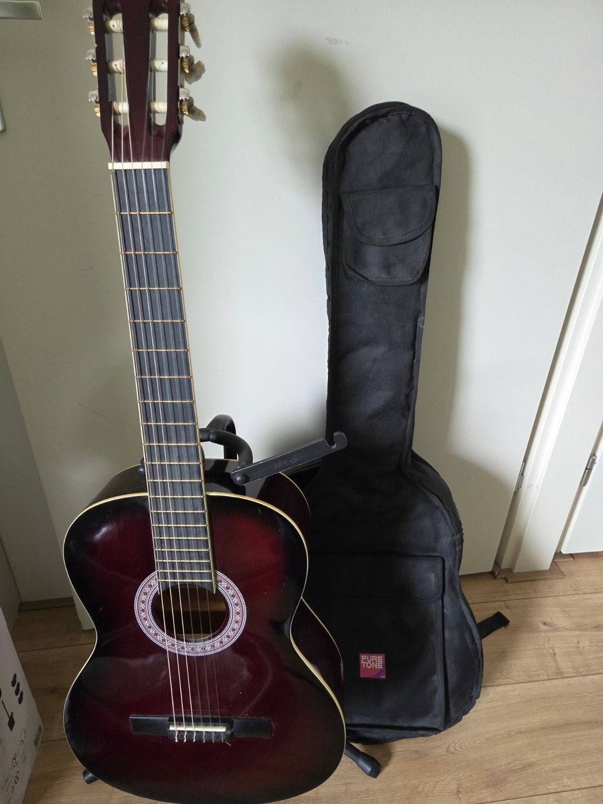 gomez gitaar, gitaarhoes en standaard, Ophalen, Zo goed als nieuw, Klassieke of Spaanse gitaar