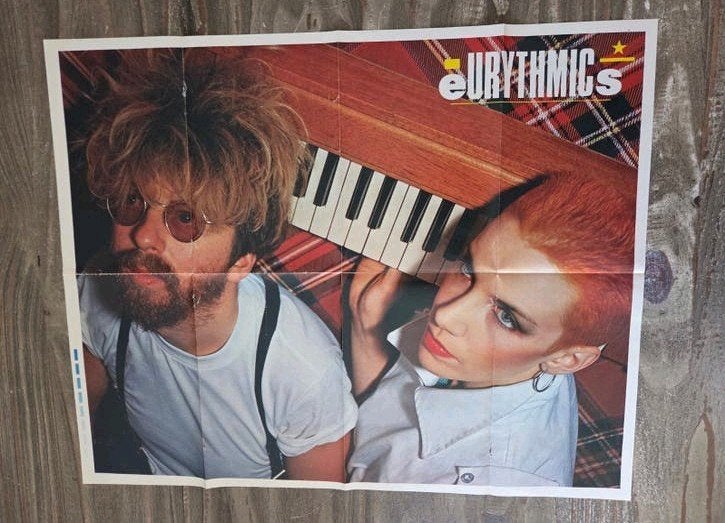 Eurythmics Poster - Vintage Muziek Poster, Ophalen of Verzenden, Zo goed als nieuw, A1 t/m A3, Muziek