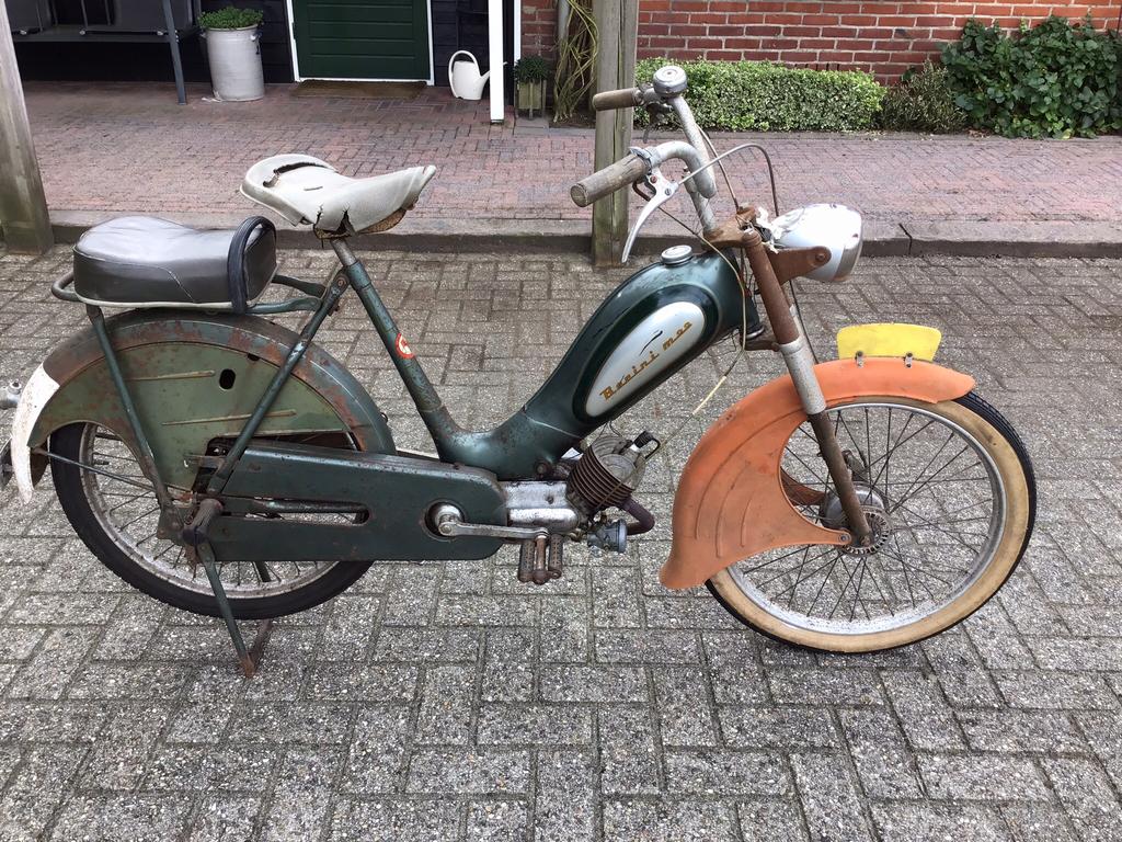 Berini bromfiets M22 groen, Fietsen en Brommers, Brommers | Oldtimers, Ophalen, Overige merken