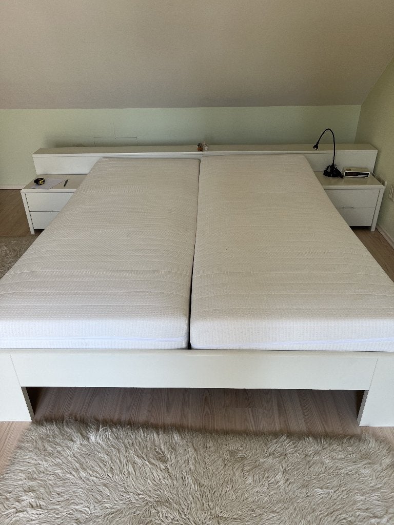 verstelbaar dubbel bed in ombouw, gratis ophalen., Huis en Inrichting, Slaapkamer | Matrassen en Bedbodems, Ophalen, Tweepersoons