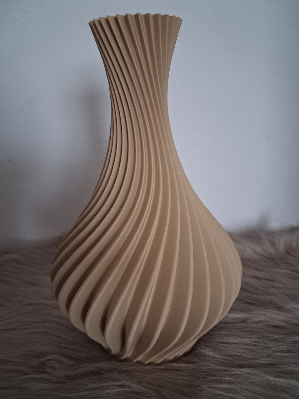 3D Print vaas beige, Ophalen of Verzenden, Nieuw, Beige, 26 cm