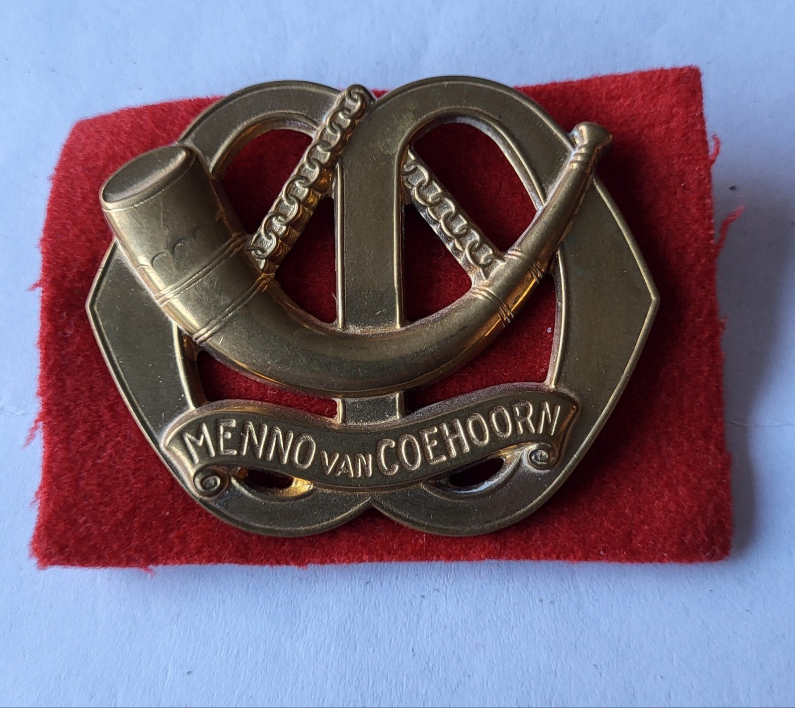 Baretembleem regiment, Ophalen of Verzenden, Landmacht, Nederland, Embleem of Badge