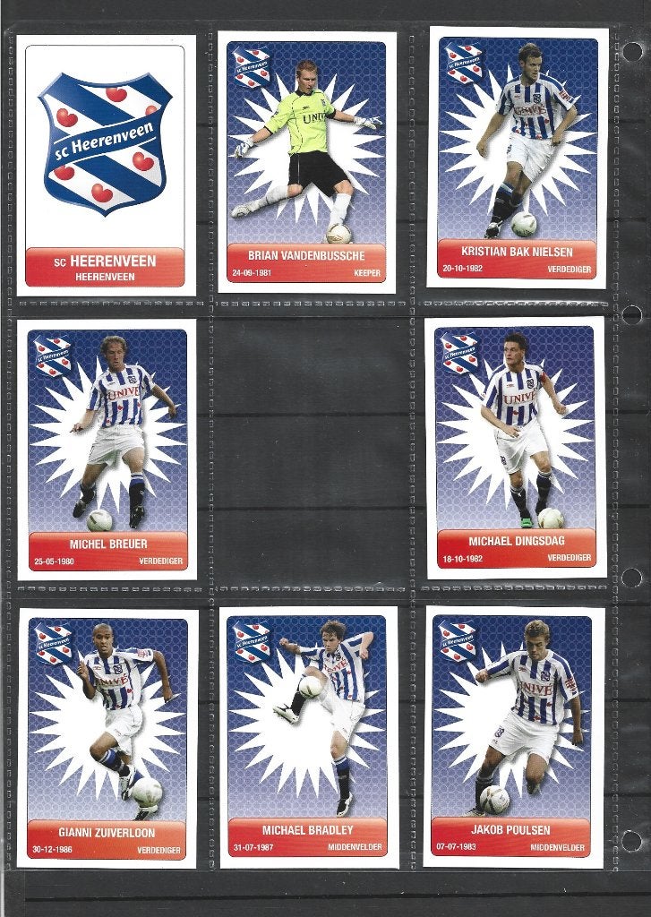 Voetbal plaatjes Heerenveen Plus Official Partner Eredivisie, Verzamelen, Ophalen of Verzenden, Zo goed als nieuw, Overige binnenlandse clubs