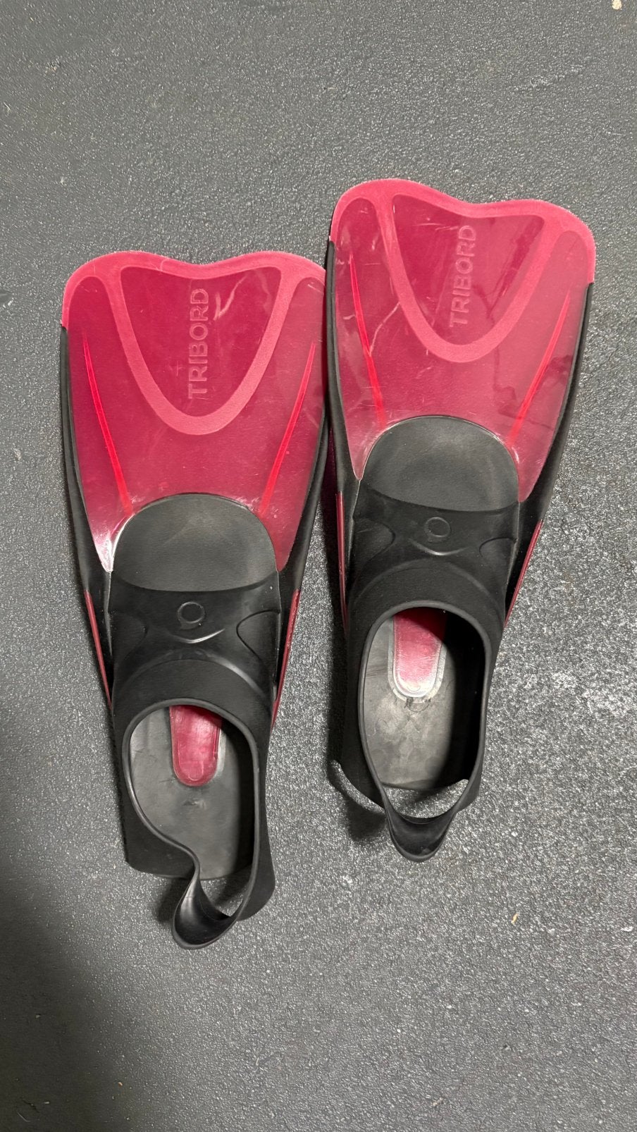 Rode flippers/zwemvliezen maat 36/37, Ophalen of Verzenden, Zo goed als nieuw, Zwem- of Duikvliezen