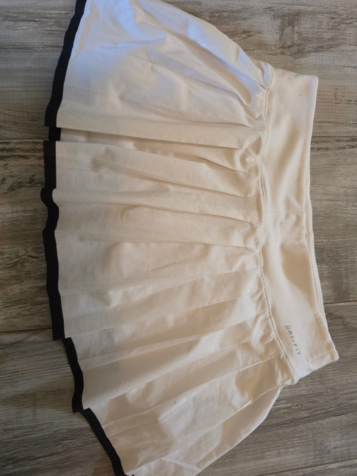 Nike Dri-Fit Tennisrokje - Wit met Zwarte Strepen, Maat 38/40 (M), Wit, Nike, Ophalen of Verzenden