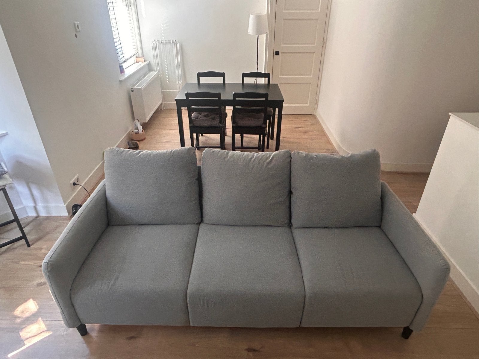 IKEA ANGERSBY 3-zitsbank lichtgrijs – Zo goed als nieuw, Ophalen, 150 tot 200 cm, 75 tot 100 cm, Zo goed als nieuw