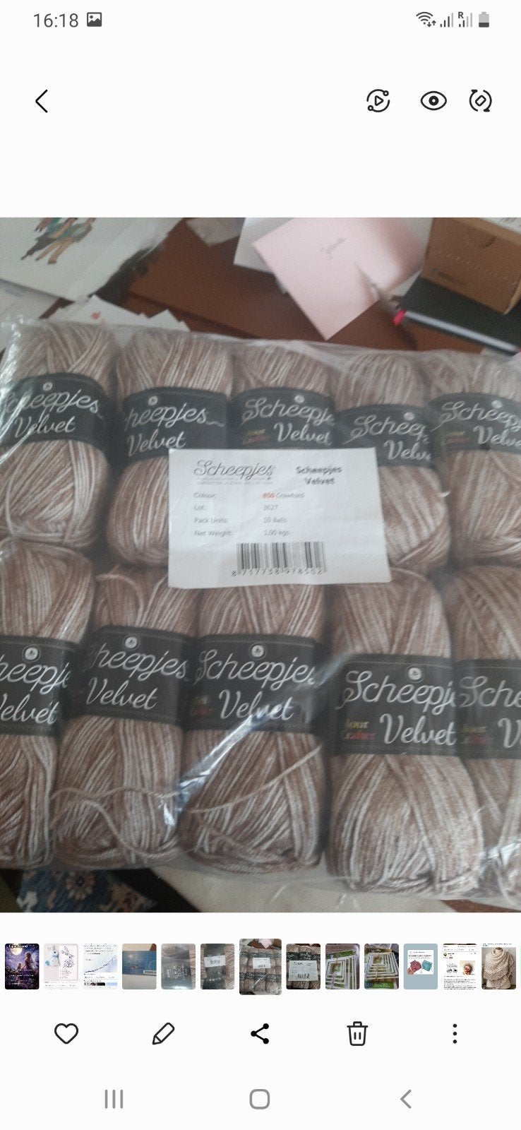 Scheepjes Velvet Crawford 10 bollen, Ophalen of Verzenden, Nieuw, Breien of Haken, Wol of Garen