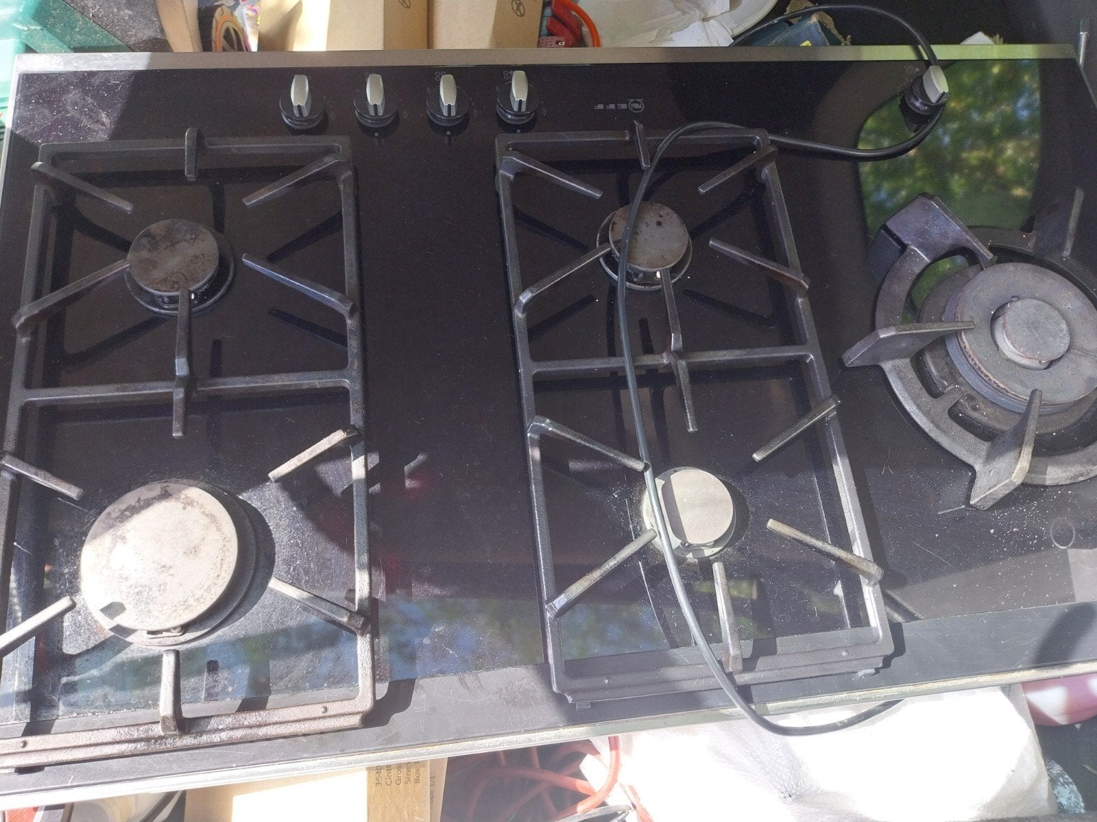 Gas op glas neff, Witgoed en Apparatuur, Kookplaten, Ophalen of Verzenden, Inbouw, Gas, 5 kookzones of meer