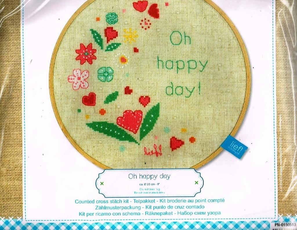 Cado opruiming lief borduurpakket, oh happy day!, Hobby en Vrije tijd, Borduren en Borduurmachines, Ophalen of Verzenden, Nieuw
