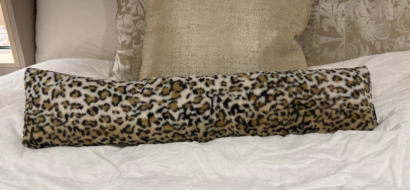 Leopardprint rolkussen - circa 80 x 20 cm, Overige merken, Gebruikt, Meerkleurig, Met print