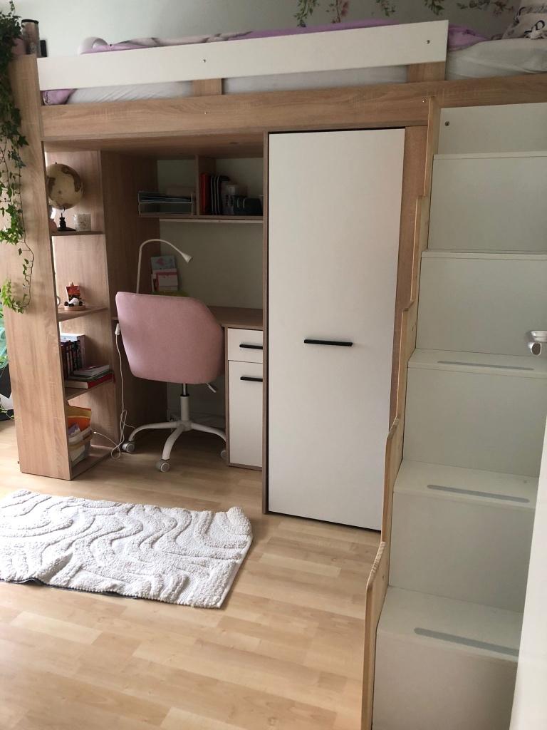 Mooie Hoogslaper (in goede staat), Kinderen en Baby's, Kinderkamer | Stapelbedden en Hoogslapers, Ophalen, Gebruikt, Hoogslaper