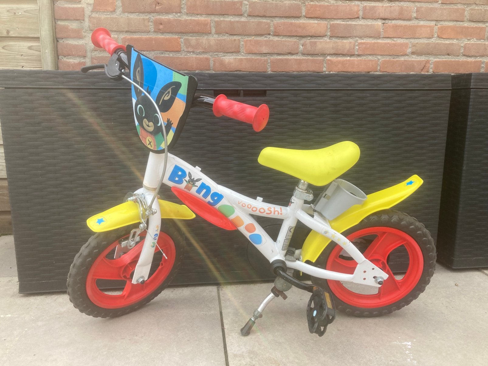Leuke 12 inch doortrapper kinderfiets, Ophalen, Zo goed als nieuw, Minder dan 16 inch, Zijwieltjes