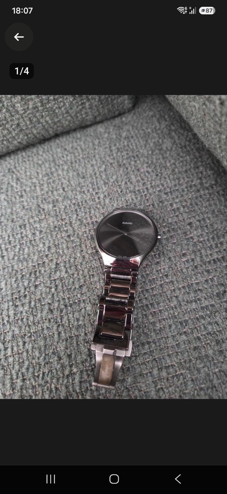 Rado horloge met stalen band - Zo goed als nieuw, Overige merken, Staal, Staal, Verzenden