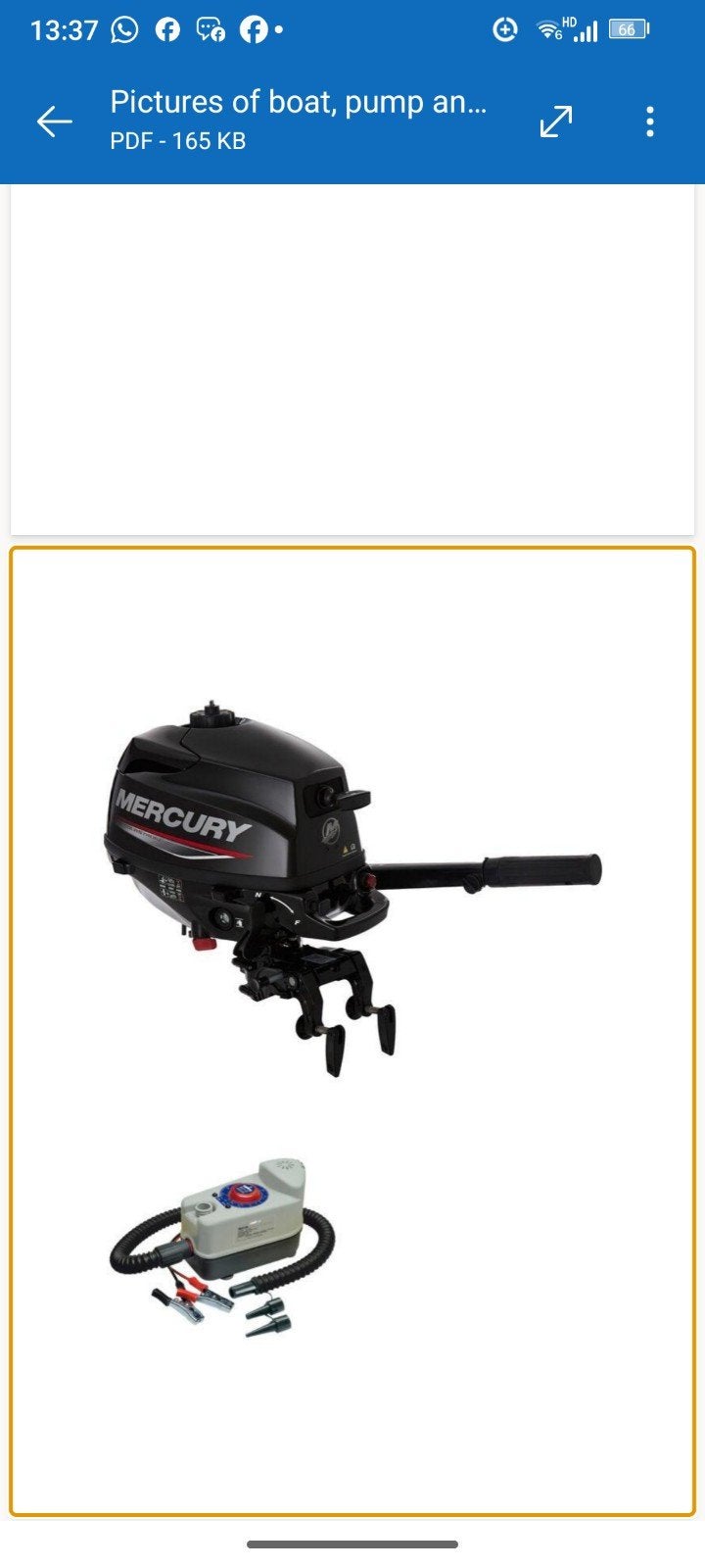 Mercury 3.5 PK Buitenboordmotor - Zo goed als nieuw, Ophalen, Minder dan 5 pk, Zo goed als nieuw, Buitenboordmotor