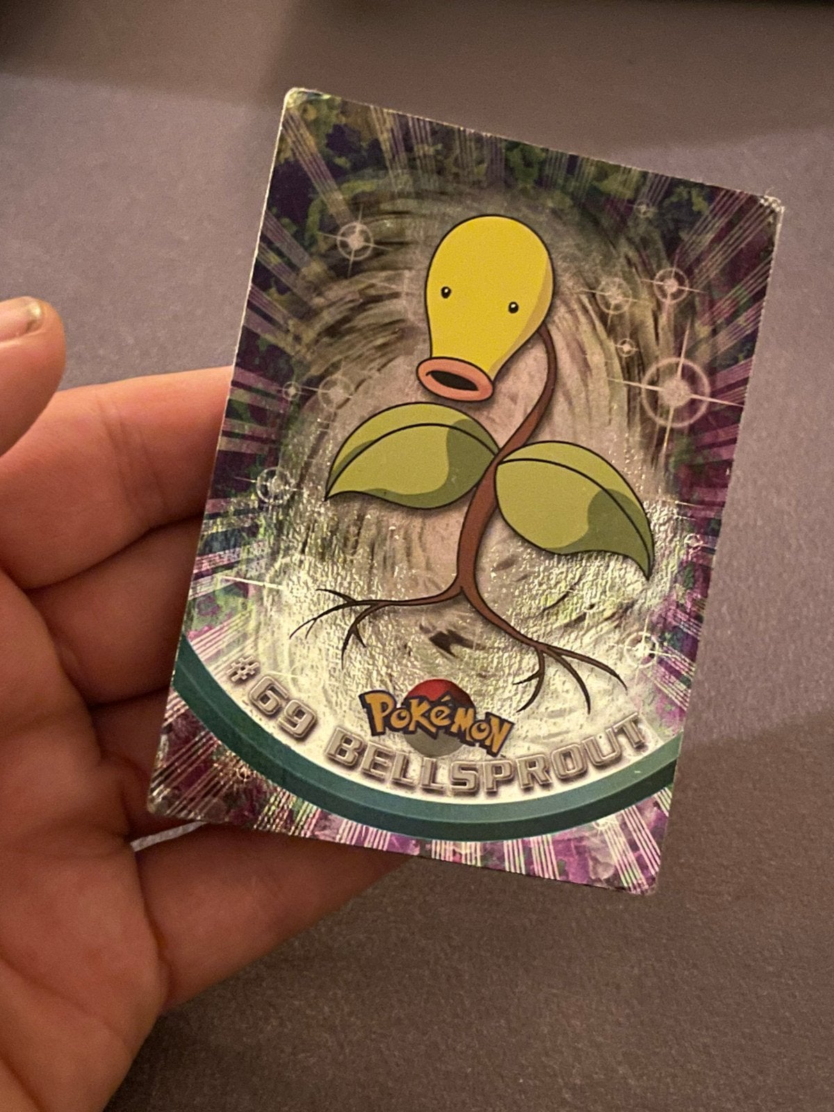 Pokemon - Bellsprout #69 Topps Chrome Glimmend 2000, Ophalen of Verzenden, Gebruikt, Losse kaart, Foil