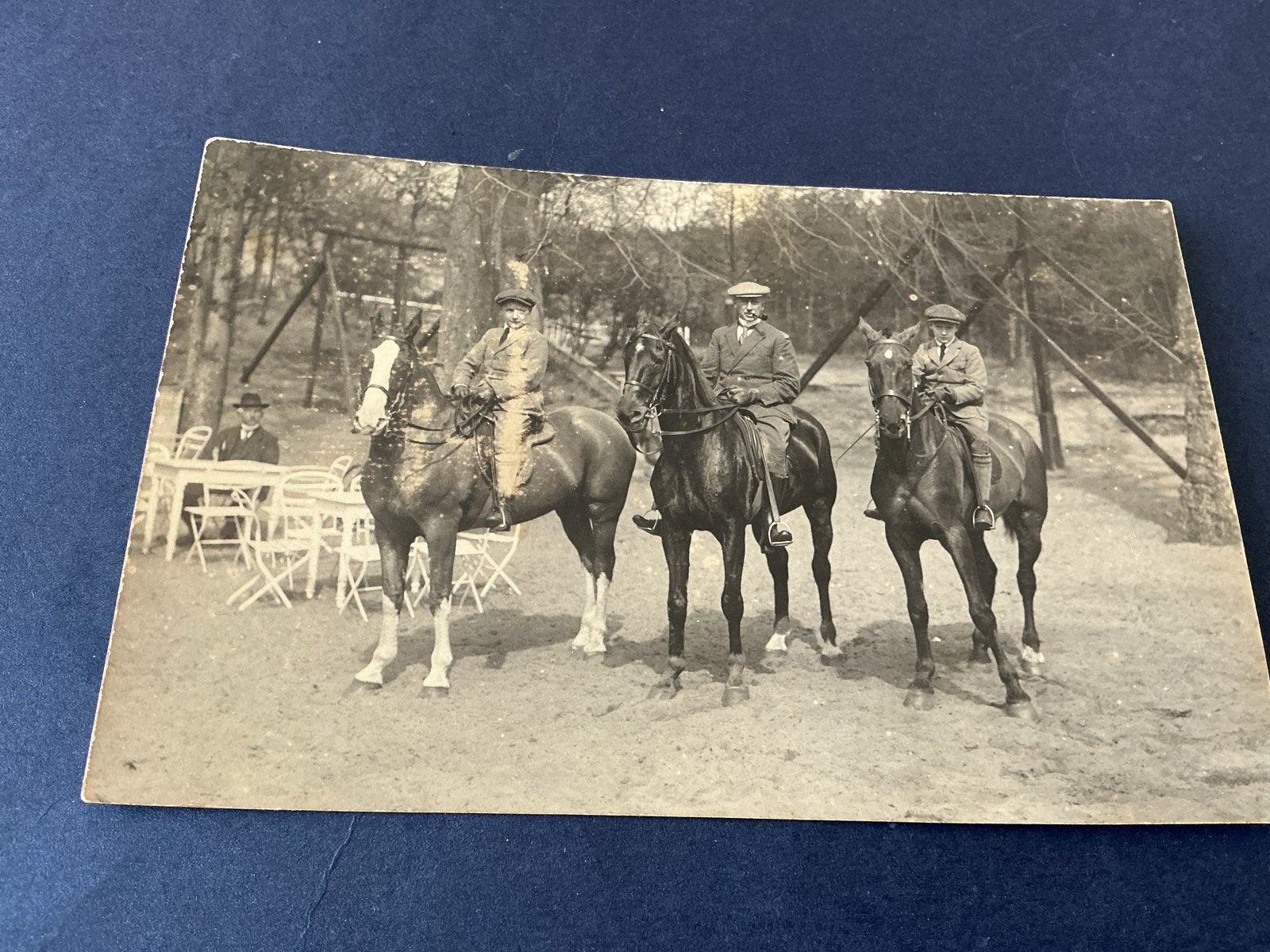 LEYDUIN Oude foto van ruiters te paard, 1925 WOESTDUIN, Gebruikt, Verzenden, Foto, Voor 1940