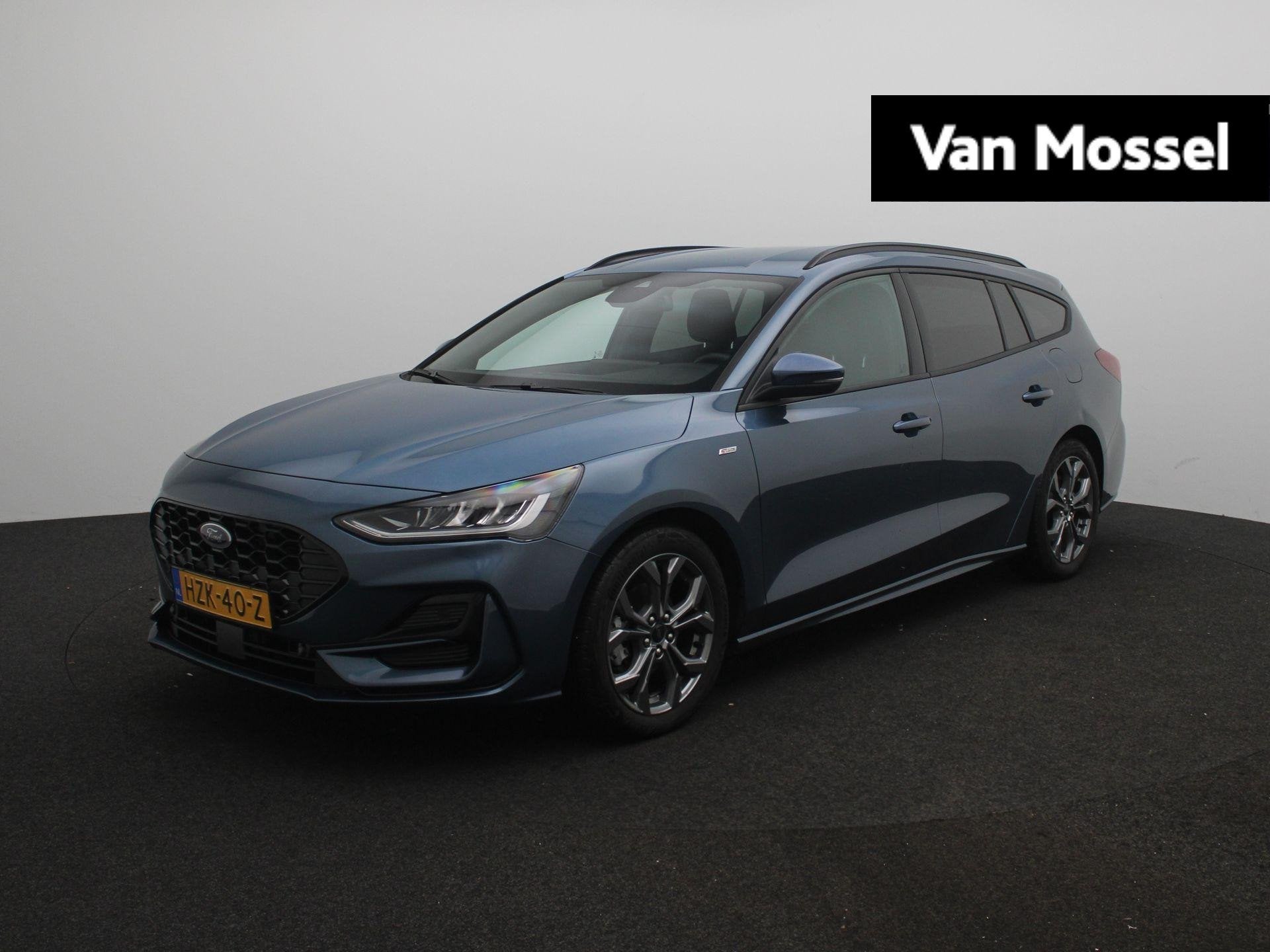 Ford Focus Wagon 1.0 EcoBoost Hybrid ST Line X, 12 maanden, Gebruikt, Euro 6, Blauw