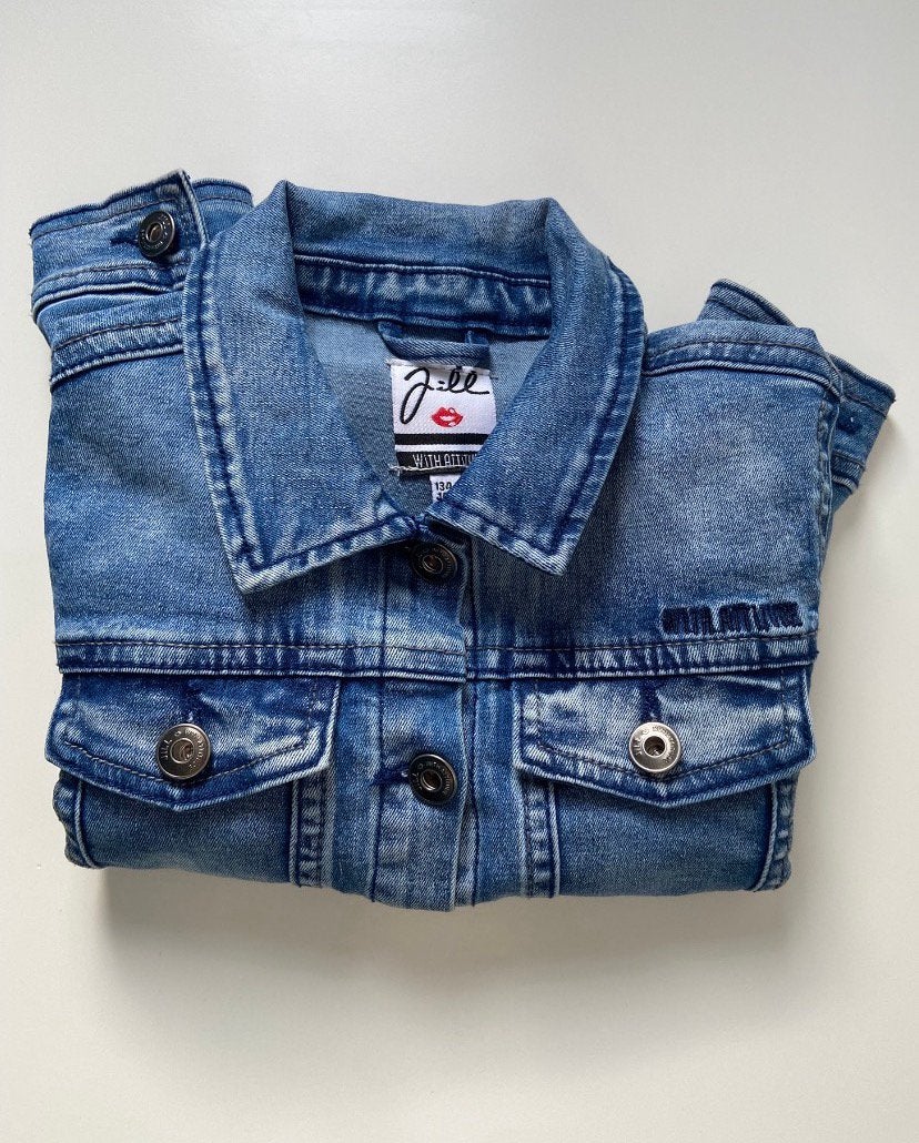 Jill spikerjas meisje Maat :134-140, Kinderen en Baby's, Kinderkleding | Maat 134, Ophalen of Verzenden, Gebruikt, Meisje, Jas