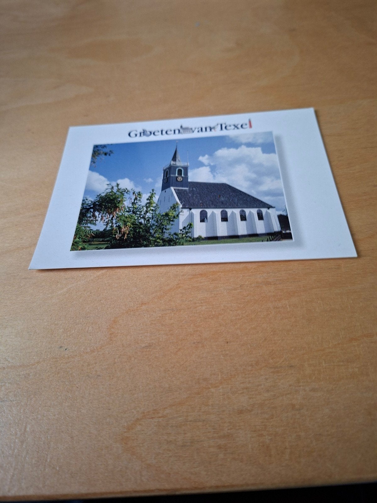 Groeten van Texel - Kerk, Verzamelen, Ophalen of Verzenden, 1980 tot heden, Ongelopen, Waddeneilanden