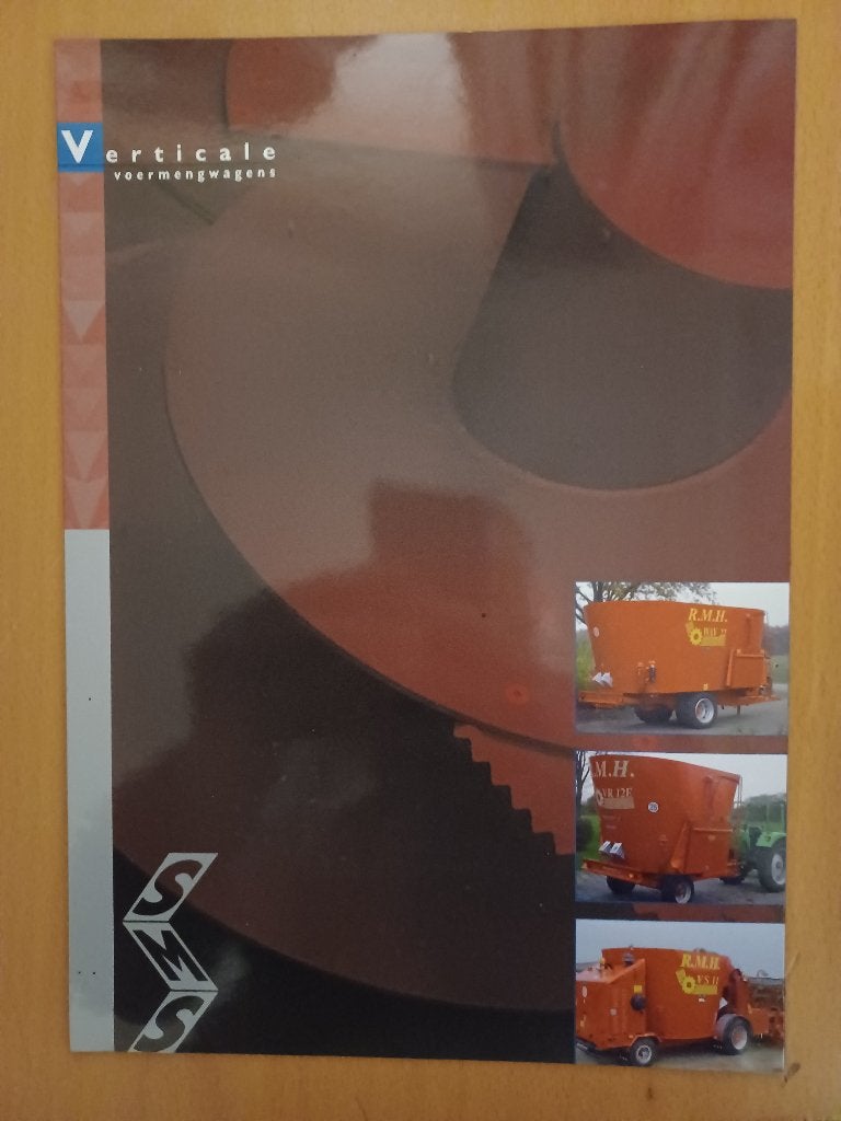 Folder R.M.H. verticale voermengwagens, Ophalen of Verzenden, Gelezen, Tractor en Landbouw