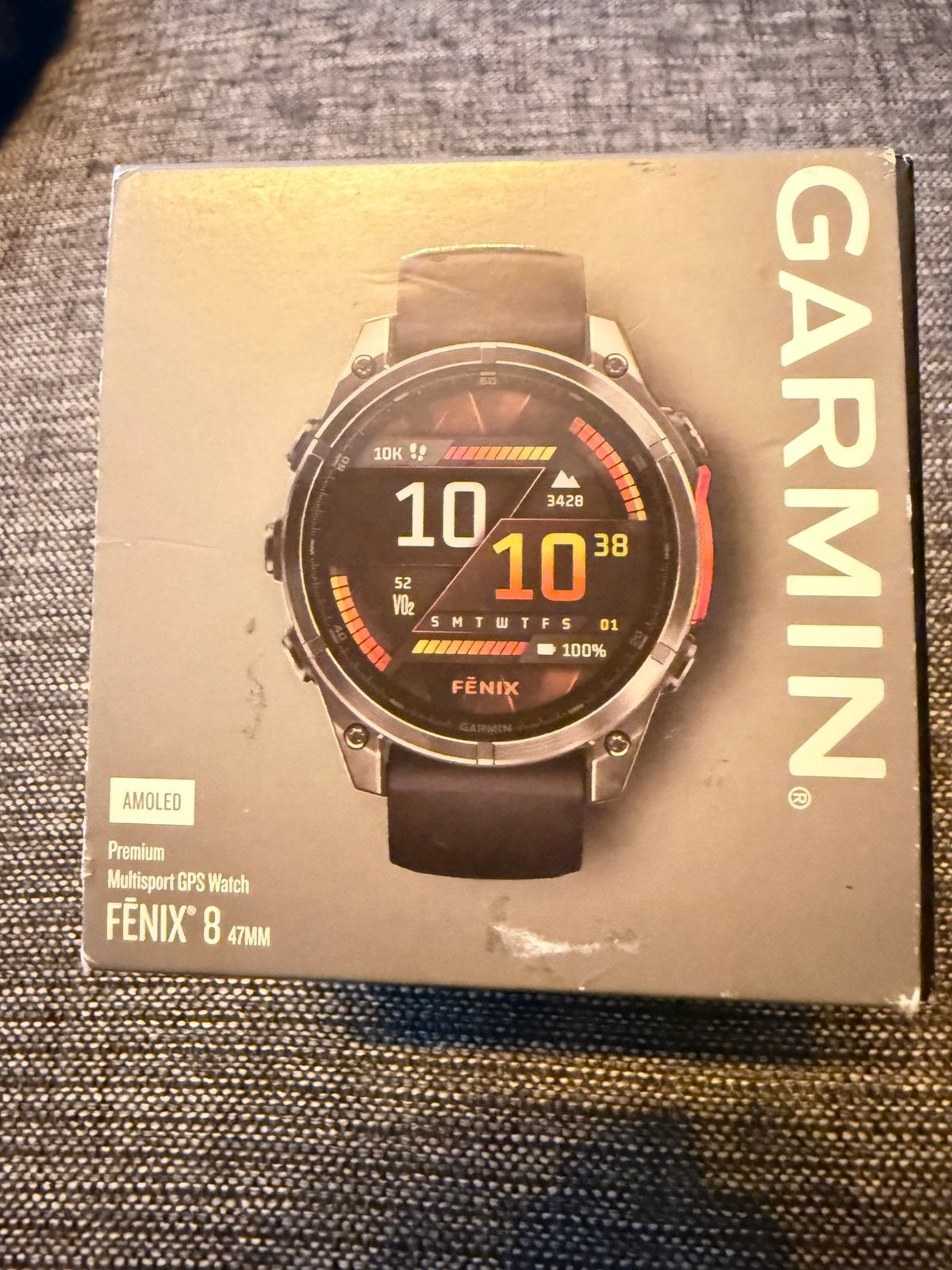 Garmin Fenix 8 AMOLED 47 mm – met doos en aankoopbewijs, Sieraden, Tassen en Uiterlijk, Ophalen, Hoogte, Zo goed als nieuw, Zwart