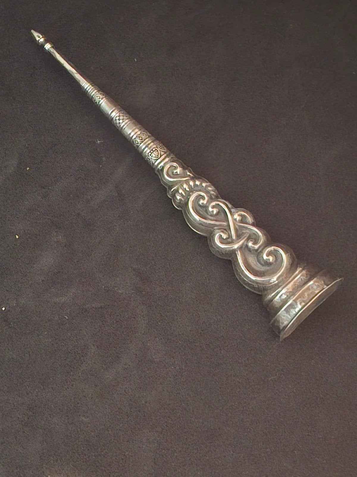 antieke zilveren breipenhouder  B 77, Ophalen of Verzenden, Zilver