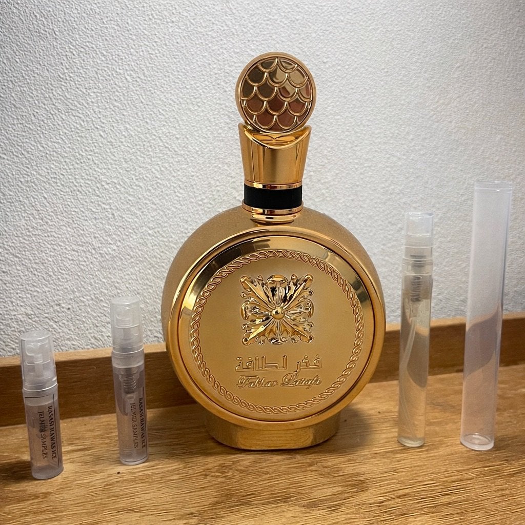 Lattafa - Fakhar Gold samples 1-10ml, Sieraden, Tassen en Uiterlijk, Uiterlijk | Parfum, Nieuw, Ophalen of Verzenden