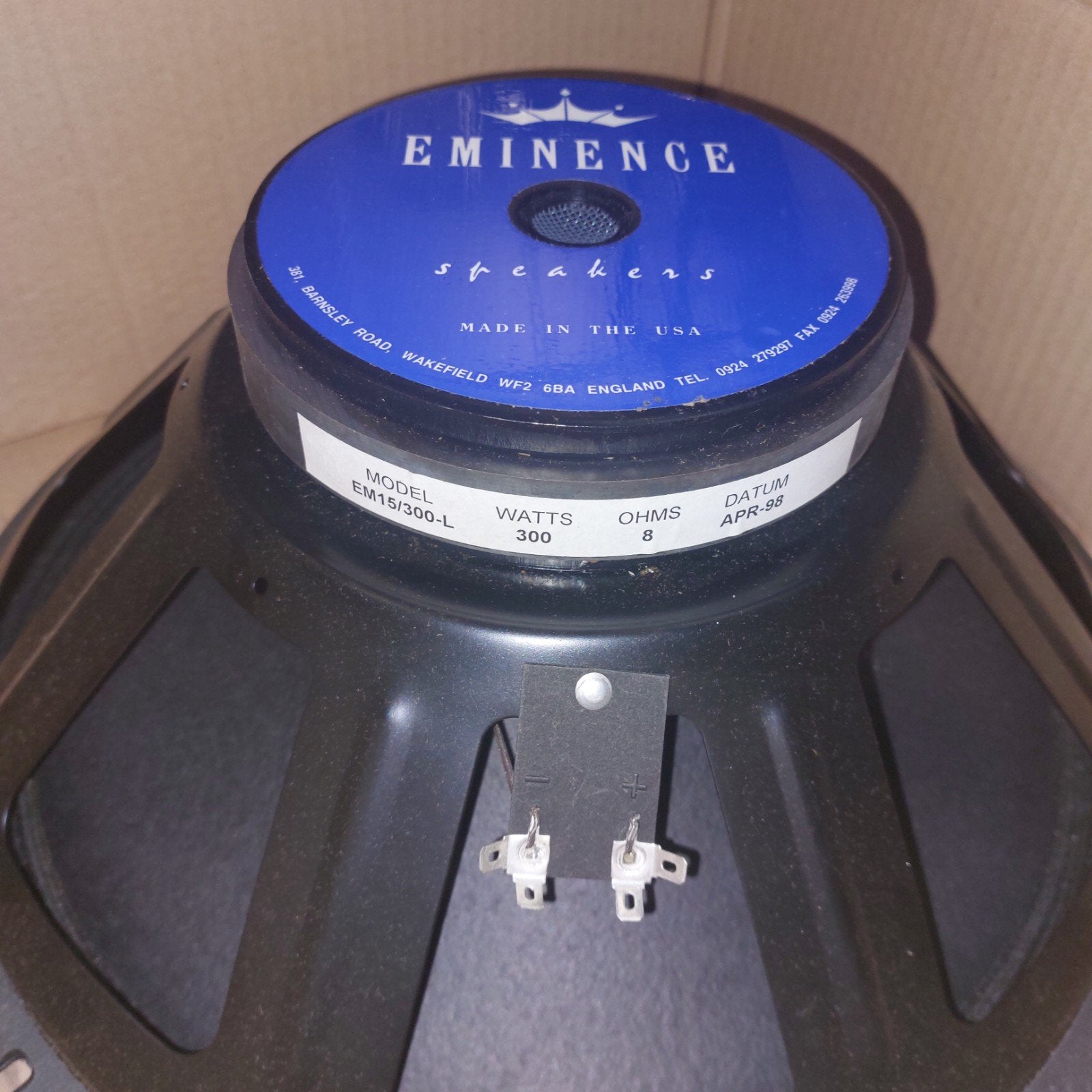 2x Eminence speakers model EM 15/300-L nieuwe Doe één redeli, Ophalen, Nieuw, Overige merken