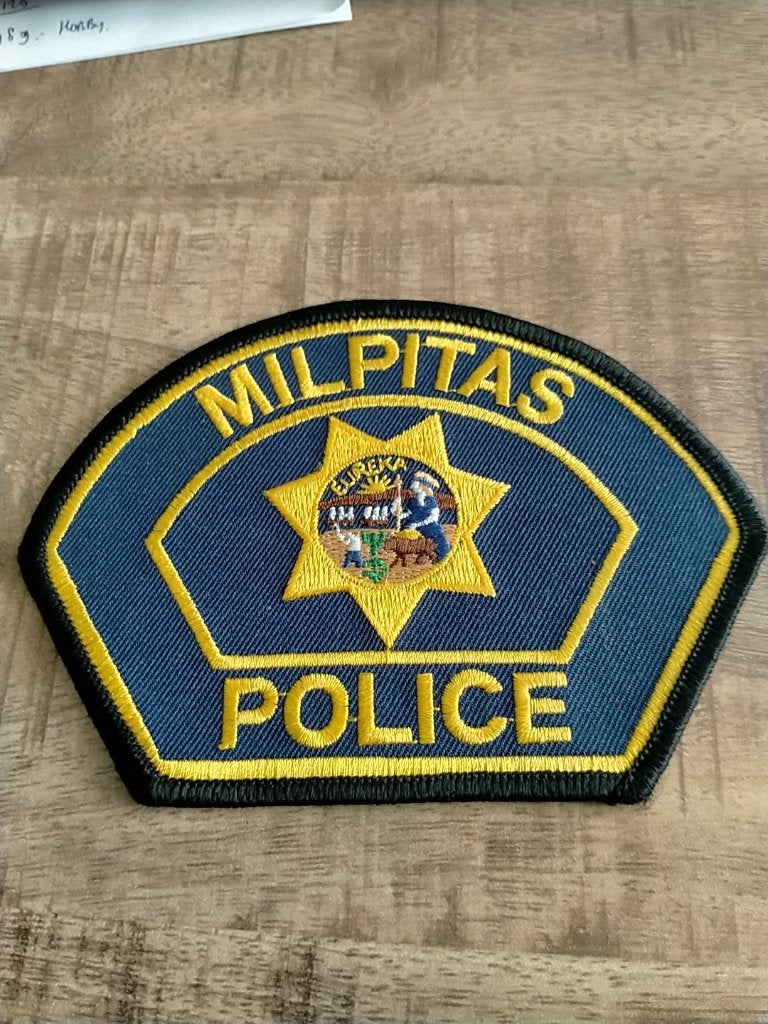 USA , California , Milpitas Police Patch, Verzenden, Overige soorten, Amerika, Embleem of Badge