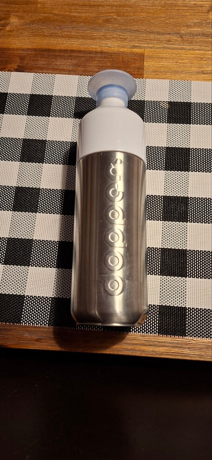 Dopper drinkfles - zo goed als nieuw, Ophalen, Overige typen, Zilver, Zo goed als nieuw