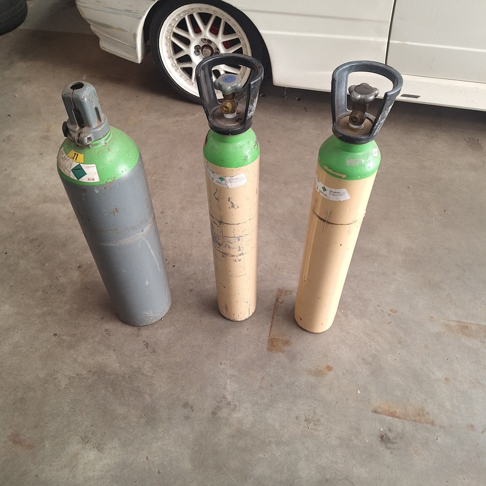 Gasflessen co2 lasapparaat, Ophalen, Gebruikt, Nvt, Co2
