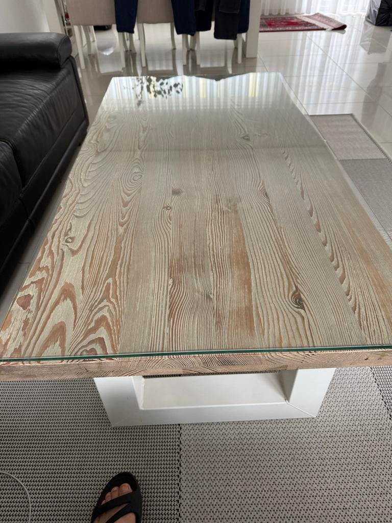 Salontafel glazen 130 /67 cm, Huis en Inrichting, Ophalen of Verzenden