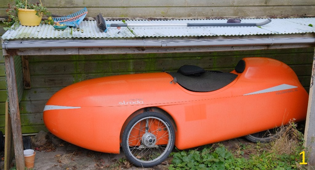 Velomobiel Strada carbon, Gebruikt, Carbon, Overige maten, Meer dan 20 versnellingen