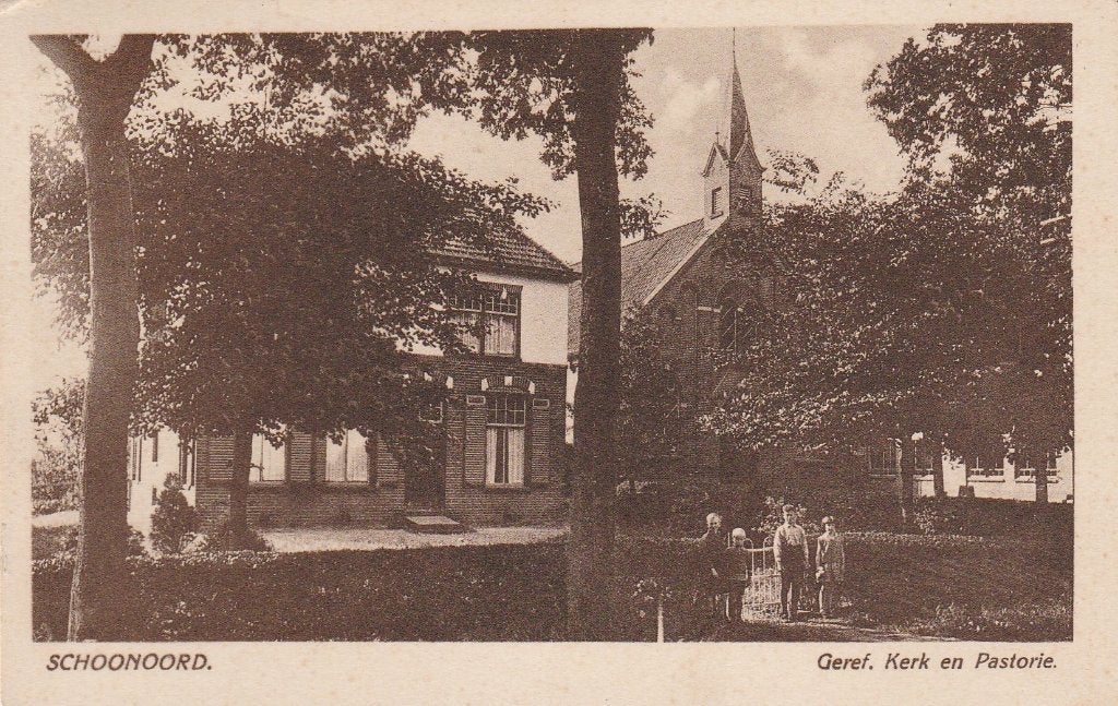 Schoonoord     Geref.kerk, Ophalen of Verzenden, 1920 tot 1940, Gelopen, Drenthe