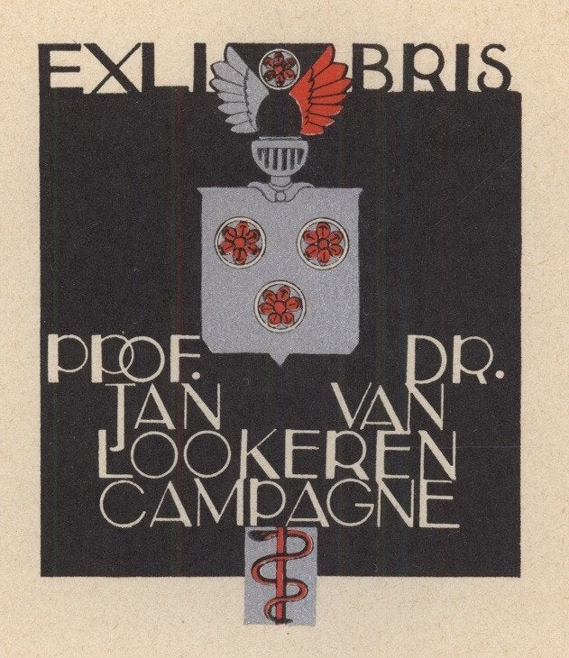 0458 Ex Libris Nederland : Jeanne Bieruma Oosting, 1936, Verzenden, Ex libris
