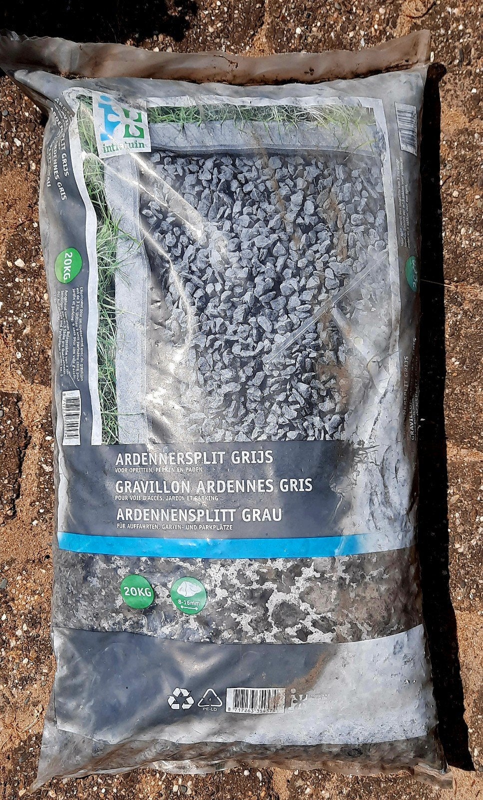 Ardennersplit Grijs 20KG - 8-16mm, Ophalen, Nieuw, Grijs, Split
